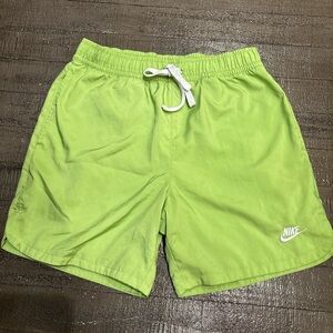 Nike Men's Lime Green Athletic Shorts